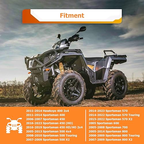 Miniatura 4 de WeiSen Receptor de enganche de remolque trasero de 2 pulgadas compatible con Polaris Sportsman 2005-2023 400 450 500 570 600 700 800 Hawkeye 325 400