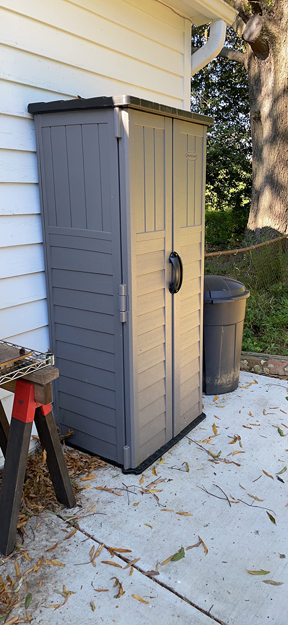 49/mo Finance Suncast BMS1250SB Vertical Storage Shed, Stoney Buy Now, Pay Later