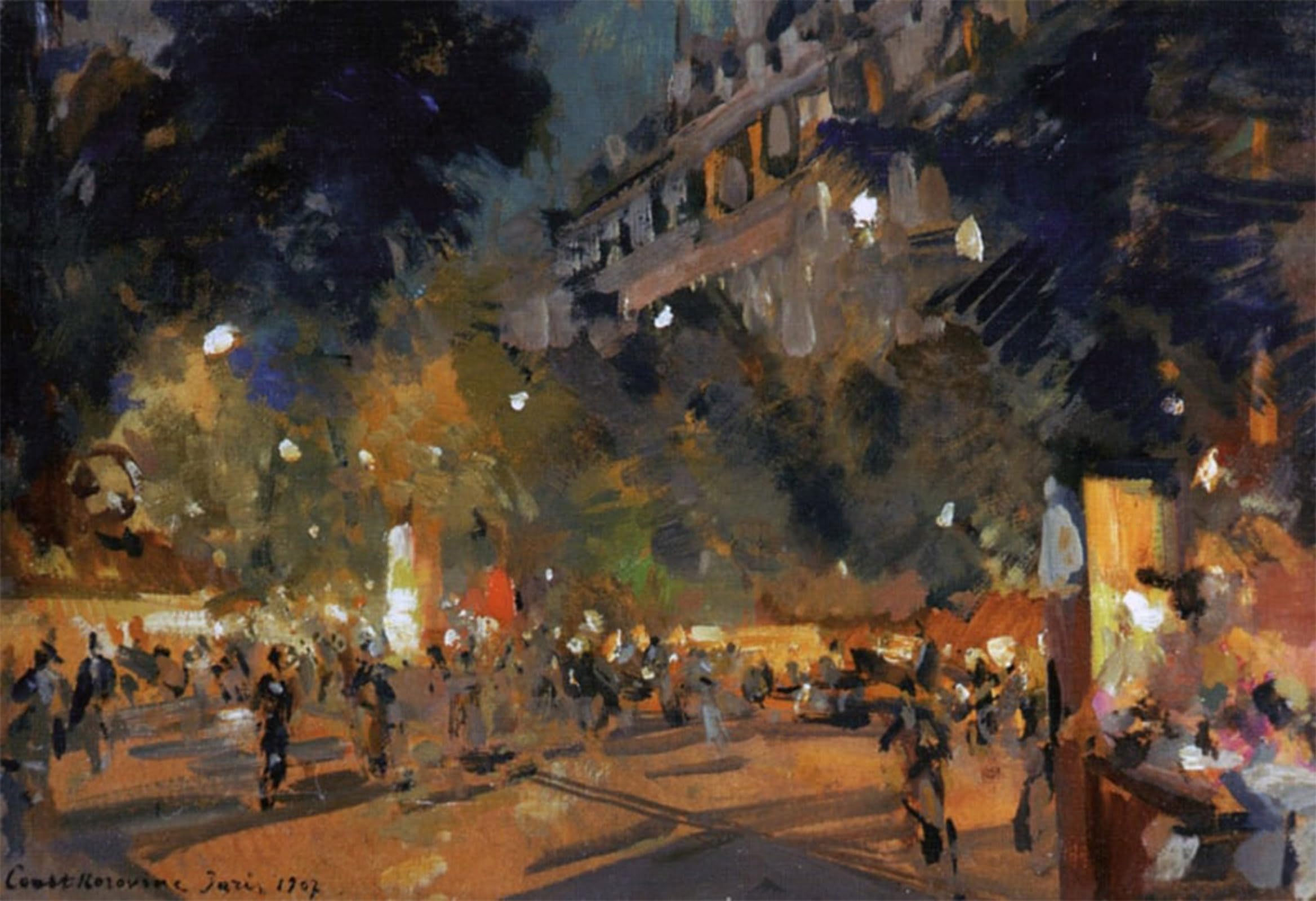 POSTERIIk Vintage Print Pop Art Landscape Artwork Paris by Constantin Alexeievitch Korovin Art Prints for Office Home Decor 60x90cm