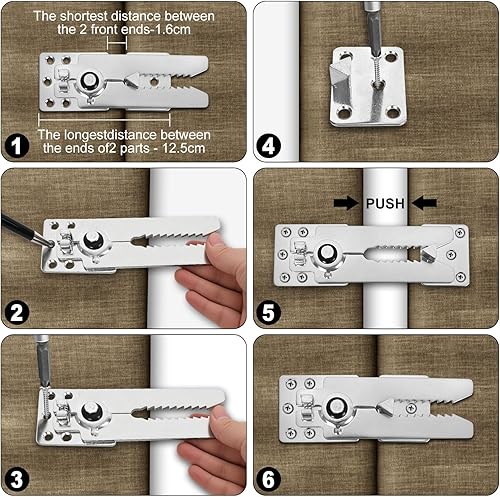 Miniatura 4 de Paquete de 2 tornillos conectores seccionales de sofá, conectores de sofá resistentes para seccionales, abrazaderas de sofá para hacer estancias