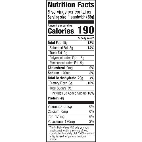 Miniatura 2 de Nature Valley Sándwiches de galletas, bocadillos de mantequilla de maní y chocolate, 5 unidades, 6.75 onzas