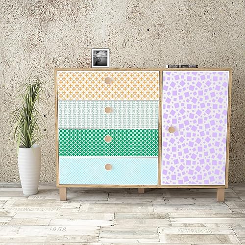 Miniatura 6 de OOTSR Juego de 12 plantillas de pintura geométrica, plantillas de arte de 11.4 x 8.3 pulgadas para manualidades reutilizables, plantillas de pintura