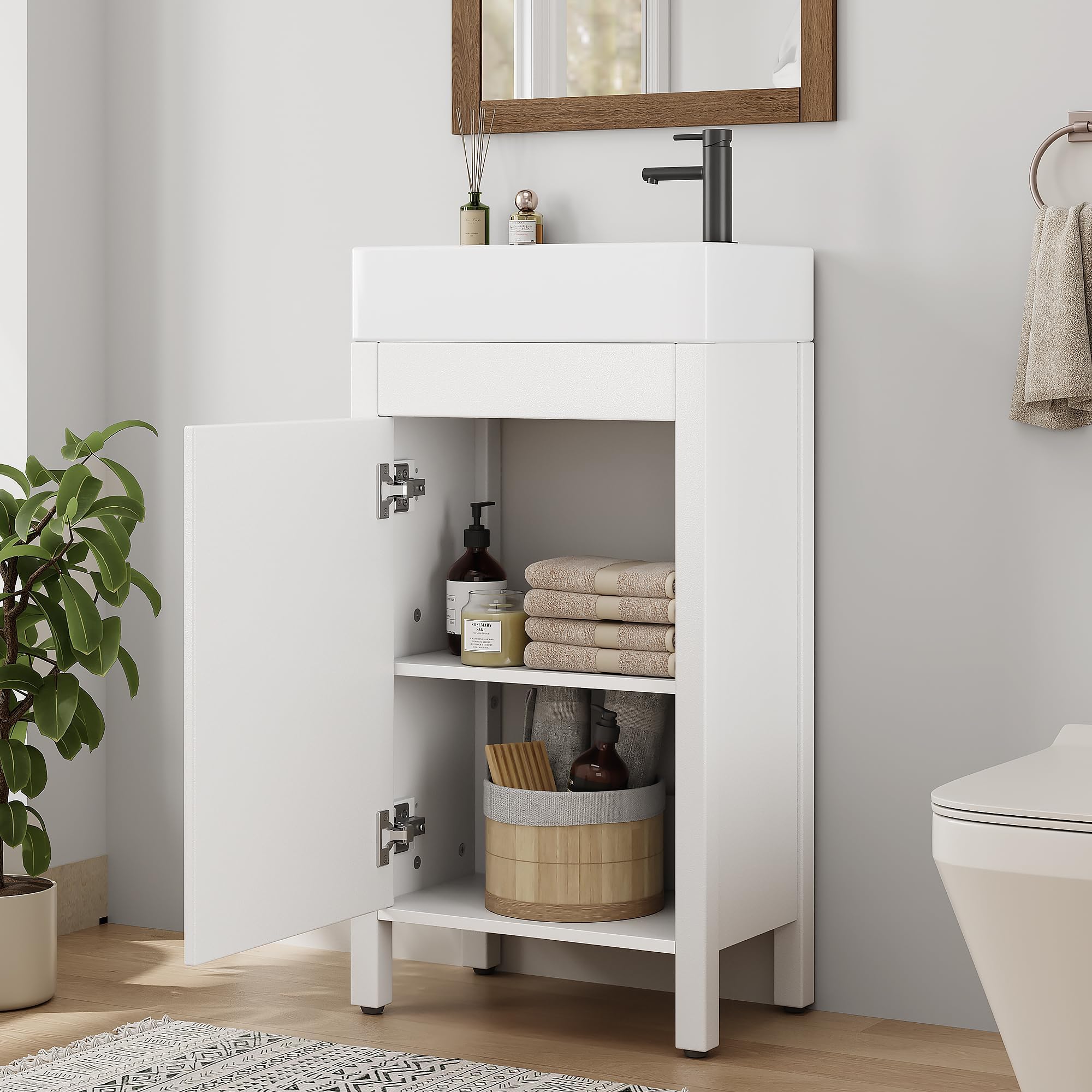 IDEALHOUSE 16 Freestanding Bathroom Vanity with Sink
