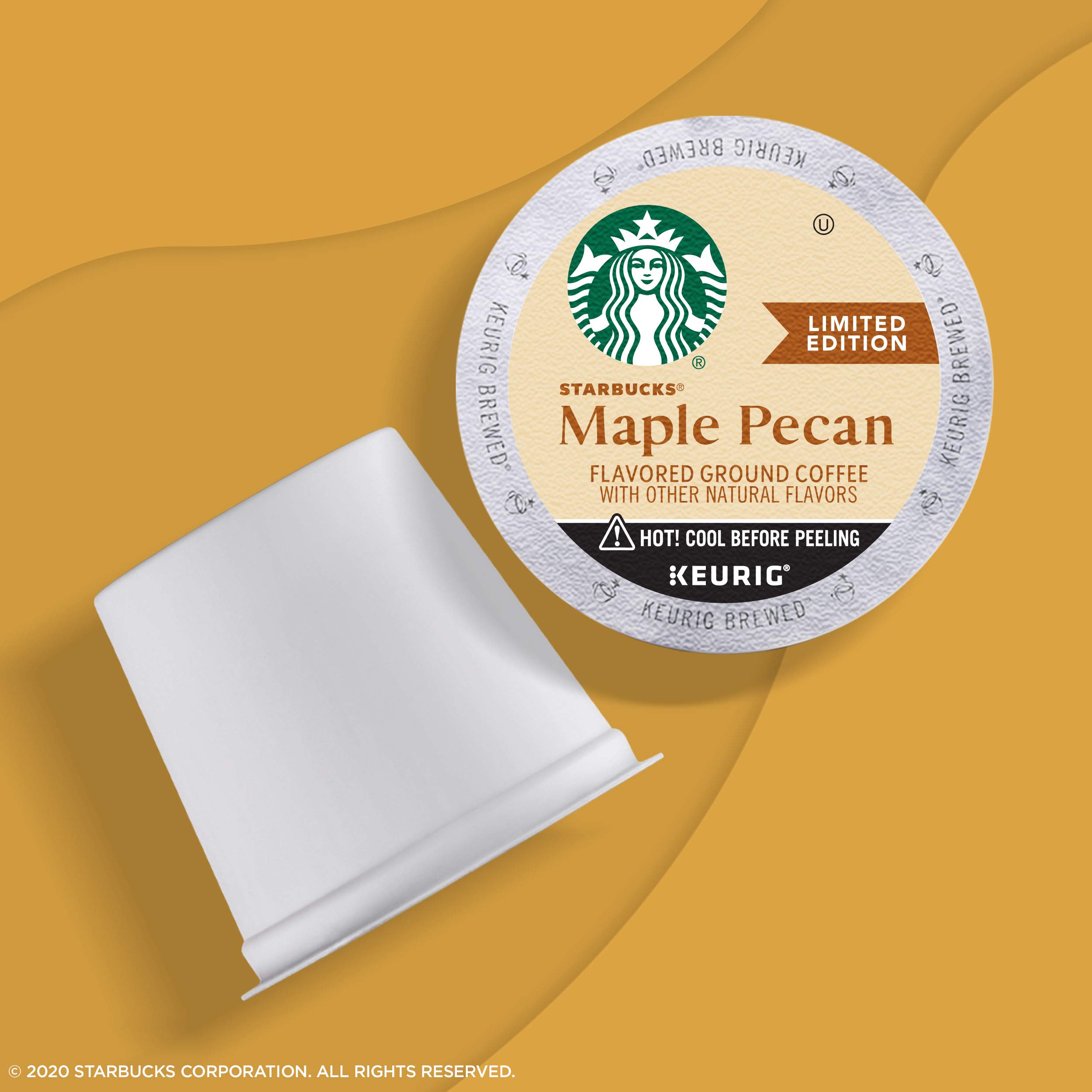 Starbucks Cápsulas de café K-Cup con sabor, arce y nuez para cafeteras Keurig, 1 caja (22 cápsulas)
