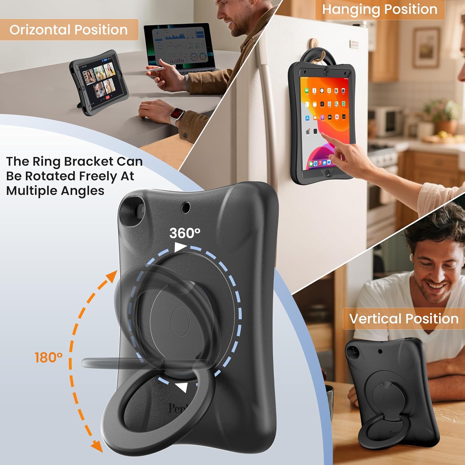 Pepkoo for iPad Case Compatible with iPads 9th,8th,7th Generation Cases,Kids Tablet Case Full Protection of Screen and Body,Heavy-Duty Non-Slip for iPad Protective Cases,No Screen Protector