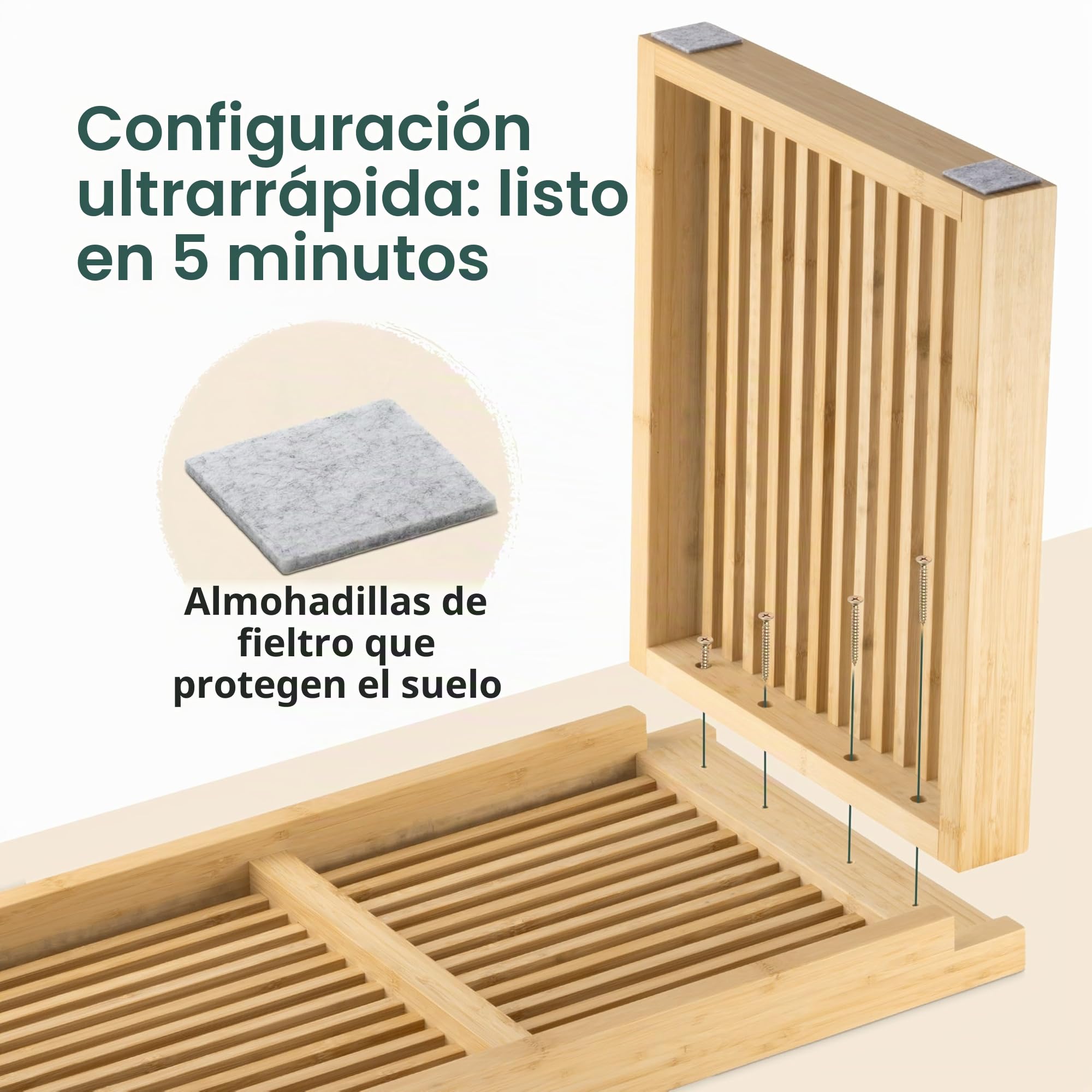 BAM BOO BOX Bambú Banco - Robusto Banco Madera sin Respaldo para Pasillo, Baño, Cocina, Comedor o Dormitorio - pequeño Mueble Recibidor Entrada 90x33x43 cm - cargable hasta 250 kg