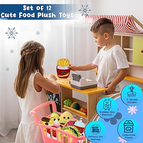 Miniatura 3 de Forest & Twelfth Lindos juguetes de peluche de 6 pulgadas, juego de 12 adorables animales de peluche suaves para juegos imaginativos, coleccionar y