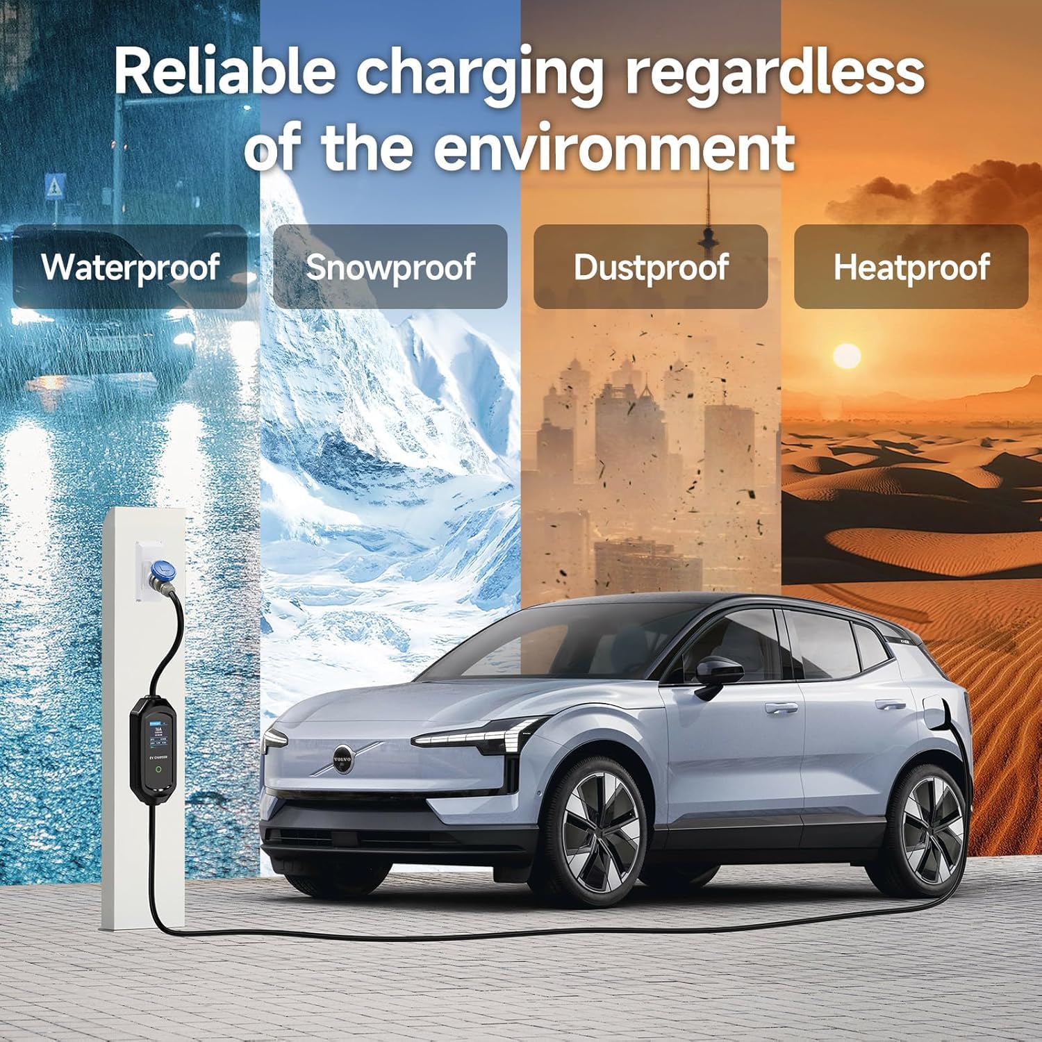 Mobile Wallbox 7.2kW Typ 2 Ladekabel, 7M Ladekabel Elektroauto | Typ 2 6/8/10/13/16/20/24/32A Einstellbare Strom, Ladegerät Schuko Elektroauto Schuko, EV Ladegerät mit APP, IEC 62196-2