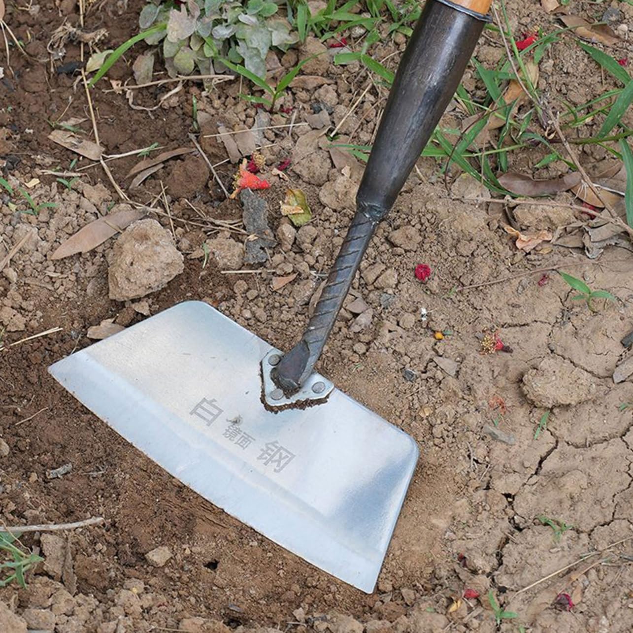 Stabile Gartenschaufel aus Metall zum Jäten und Graben Robuste Handschaufel für Gartenarbeit mit Optionalem Griff zum Unkrautentfernen und Pflanzen Umsetzen