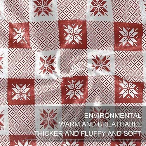 Miniatura 7 de Christmas Pattern Nordic Buffalo Check Plaid Blankets & Throws Winter Plush Blanket Warm Ultra-Soft Throws 60x90 Inches for Sofa, Chair, Couch