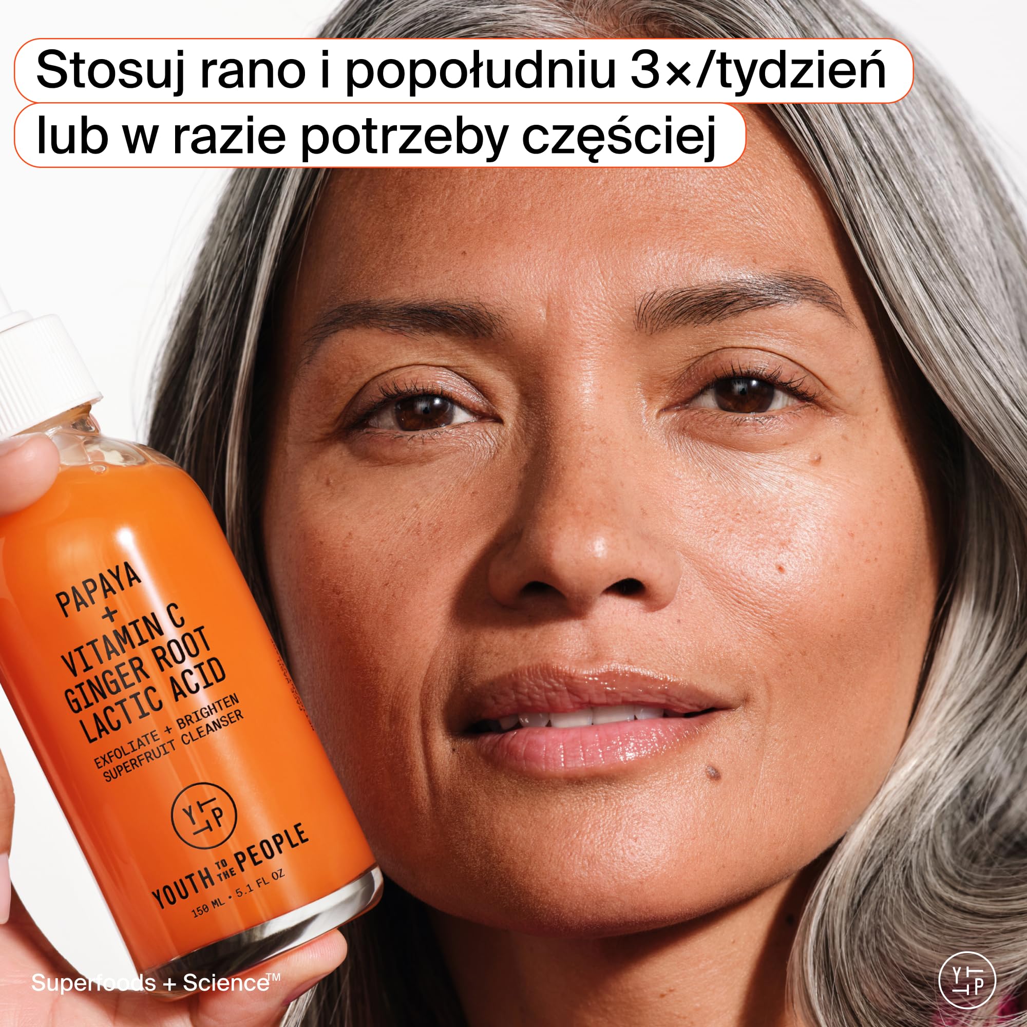 Youth To The People Superfruit Cleanser, Żel do Mycia Twarzy dla Kobiet, Delikatny Peeling z Papają & Wit. C, Rozświetlający Płyn do Mycia Twarzy, Nawilżający Żel do Mycia Twarzy