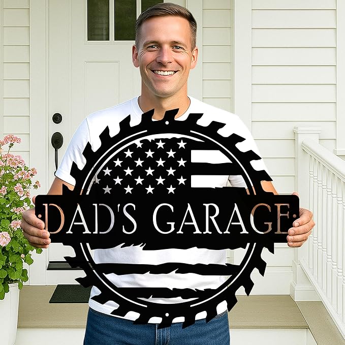 Amazon.com: Personalized Papa's Workshop Metal Sign - Custom Dad's ...