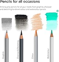 Vista 6 de Winsor & Newton Studio Collection - Lápices de grafito, juego de 5