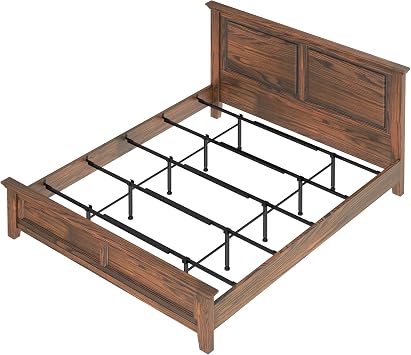 Bed Frame Support System - 5 Cross Rails and 10 Adjustable Legs,Universal Strong Center Support Beams for Full, Queen and King,California King Metal/Wood/Upholstered Bed