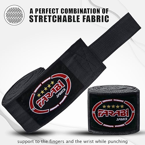 Miniatura 5 de Farabi Sports Vendas de mano de boxeo para hombres y mujeres, envolturas de boxeo de 180 pulgadas para adultos, para artes marciales, artes