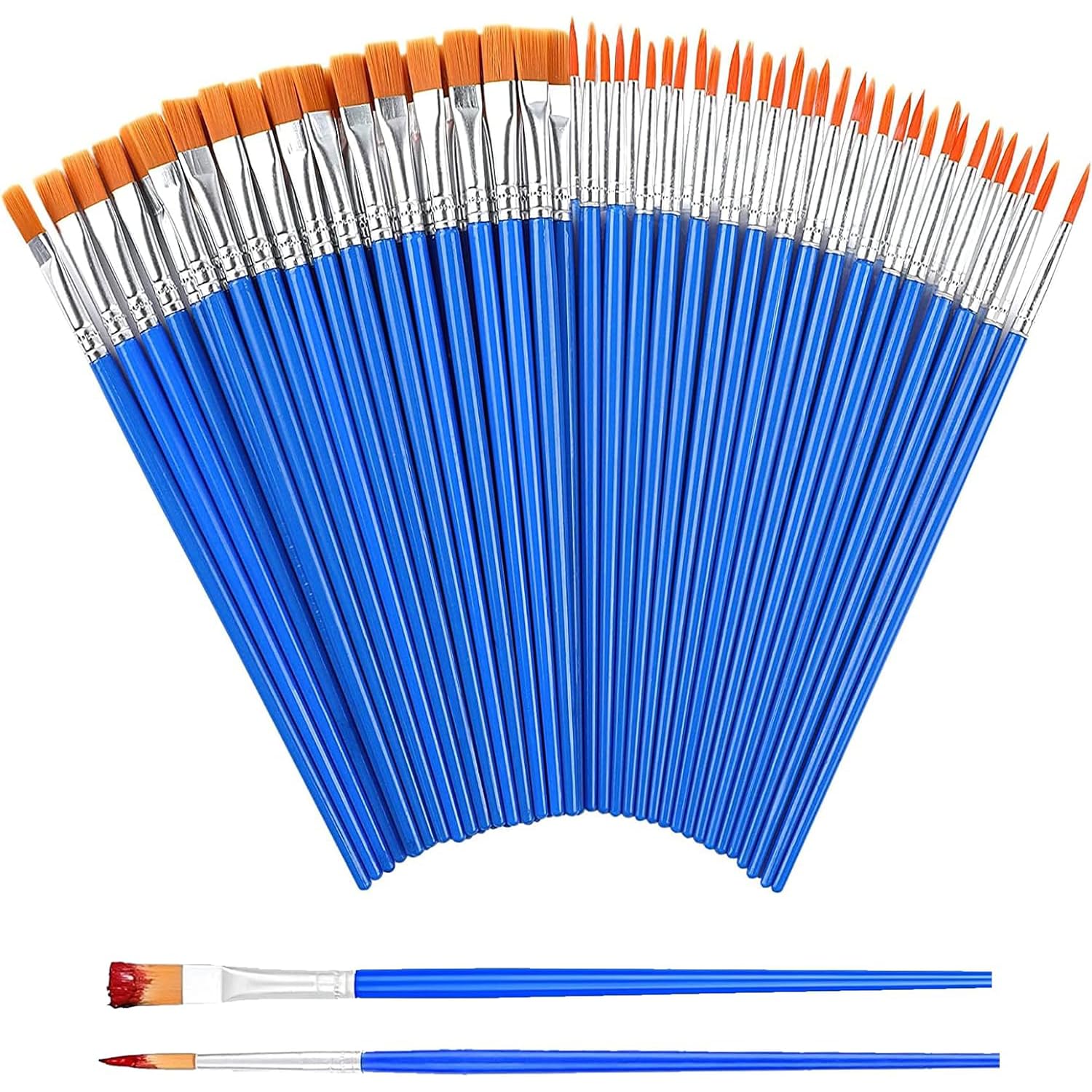 40 Piezas Pinceles Pintura Acrilica, Pinceles de Nylon, Juego de Pinceles para Pintar, Set de Pinceles de Artista, Juego de Pinceles, para Artistas, Adultos y Niños