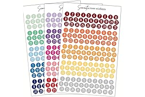 Chic Circular Date Stickers for Planners and Personalization