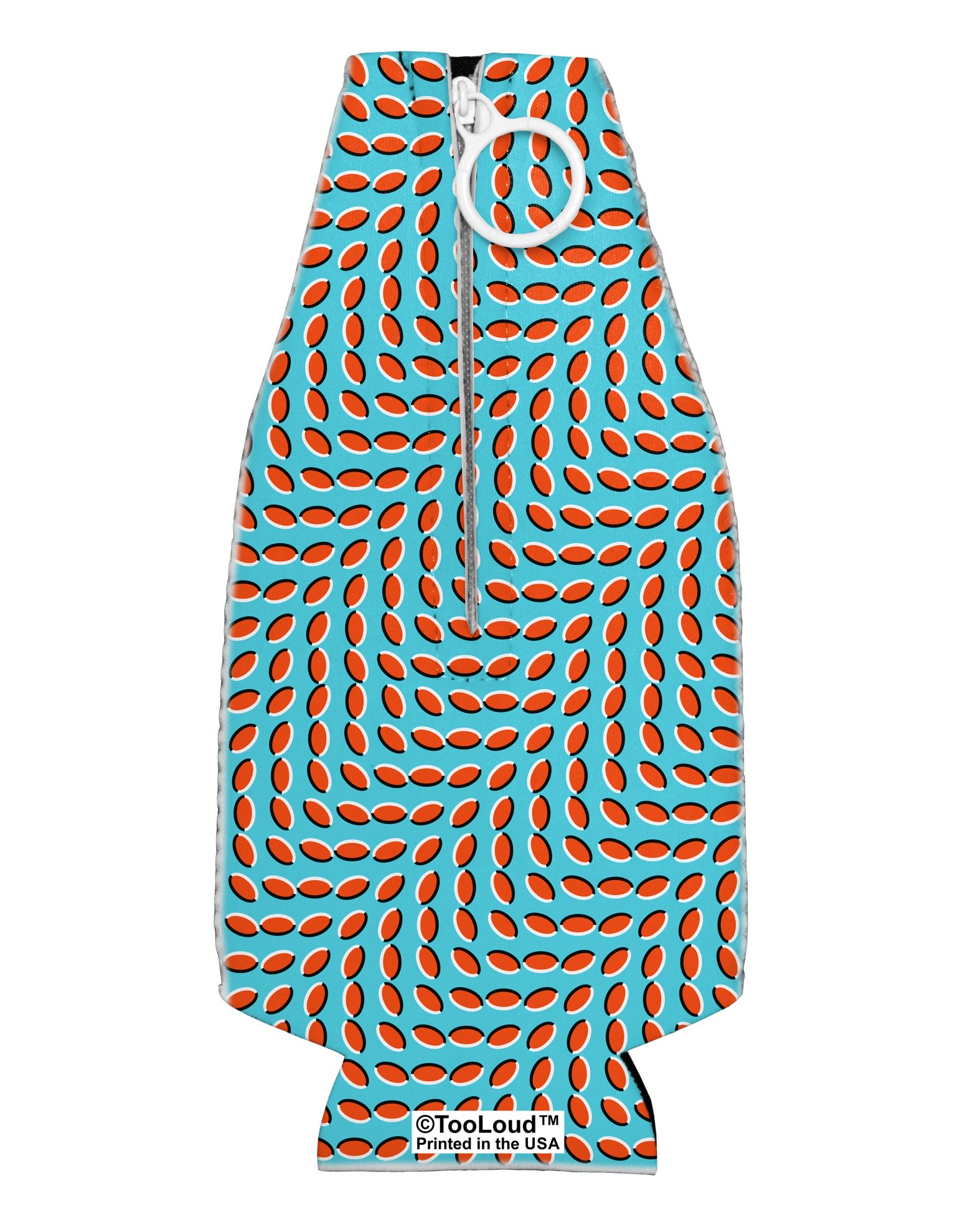 TooLoud Swimming Fish Optical Illusion Collapsible Neoprene Bottle Insulator All Over Print