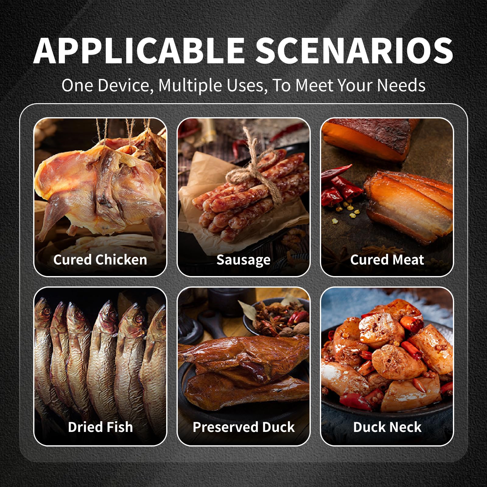 Essiccatore Alimentare Commerciale, essiccatore Rotante per Carne con Timer 24 Ore, capacità 15 kg, Adatto per preparare Carne secca, Pancetta, Pesce essiccato, ECC.
