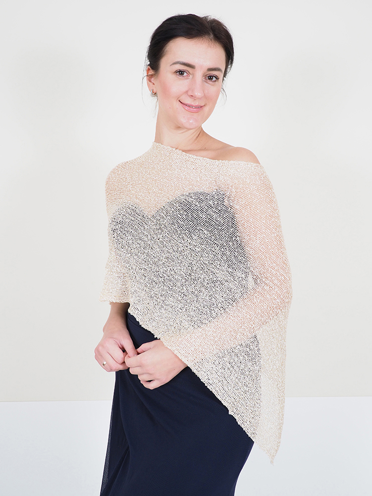 Gryffindor Scarf Sheer Poncho Mimosa Ladies Plain Stretch Lace