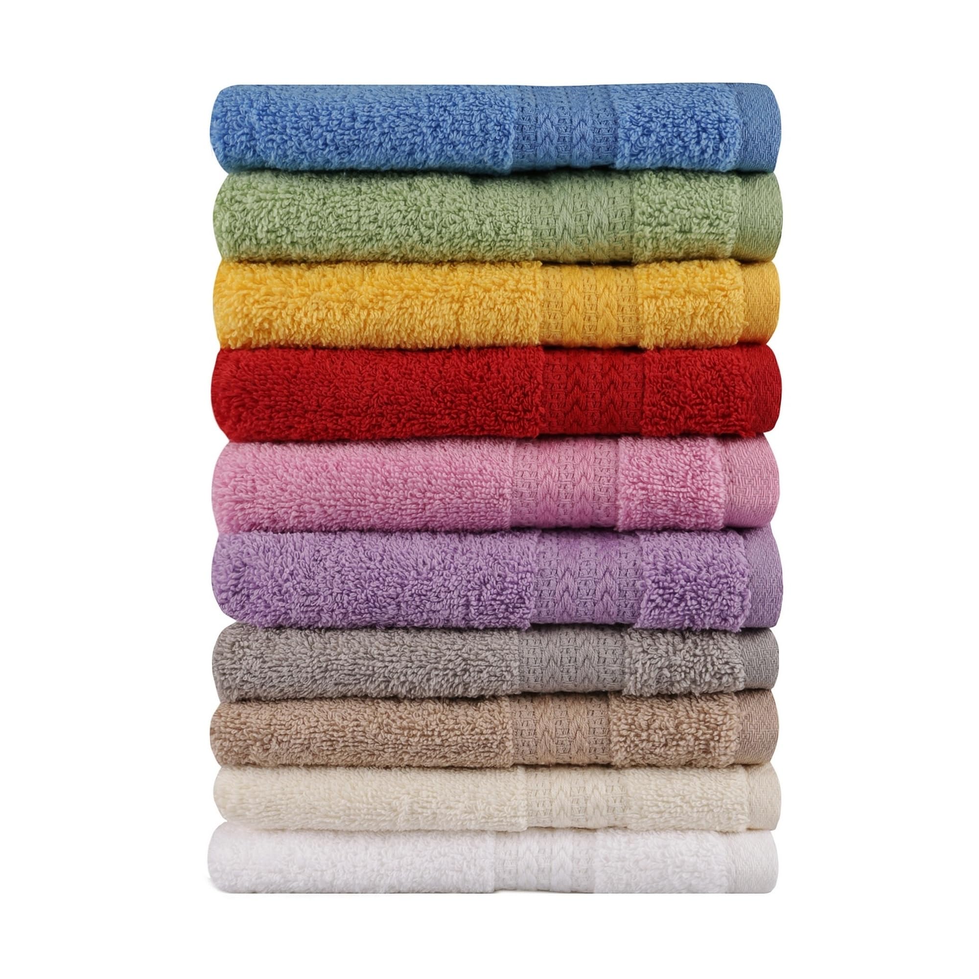 WELL HOME MOBILIARIO & DECORACIÓN Tea Towel Set (10 Pieces) Green, Blue, Yellow, Grey, Red, Pink, Lilac, White, Cream, Brown - Image 2
