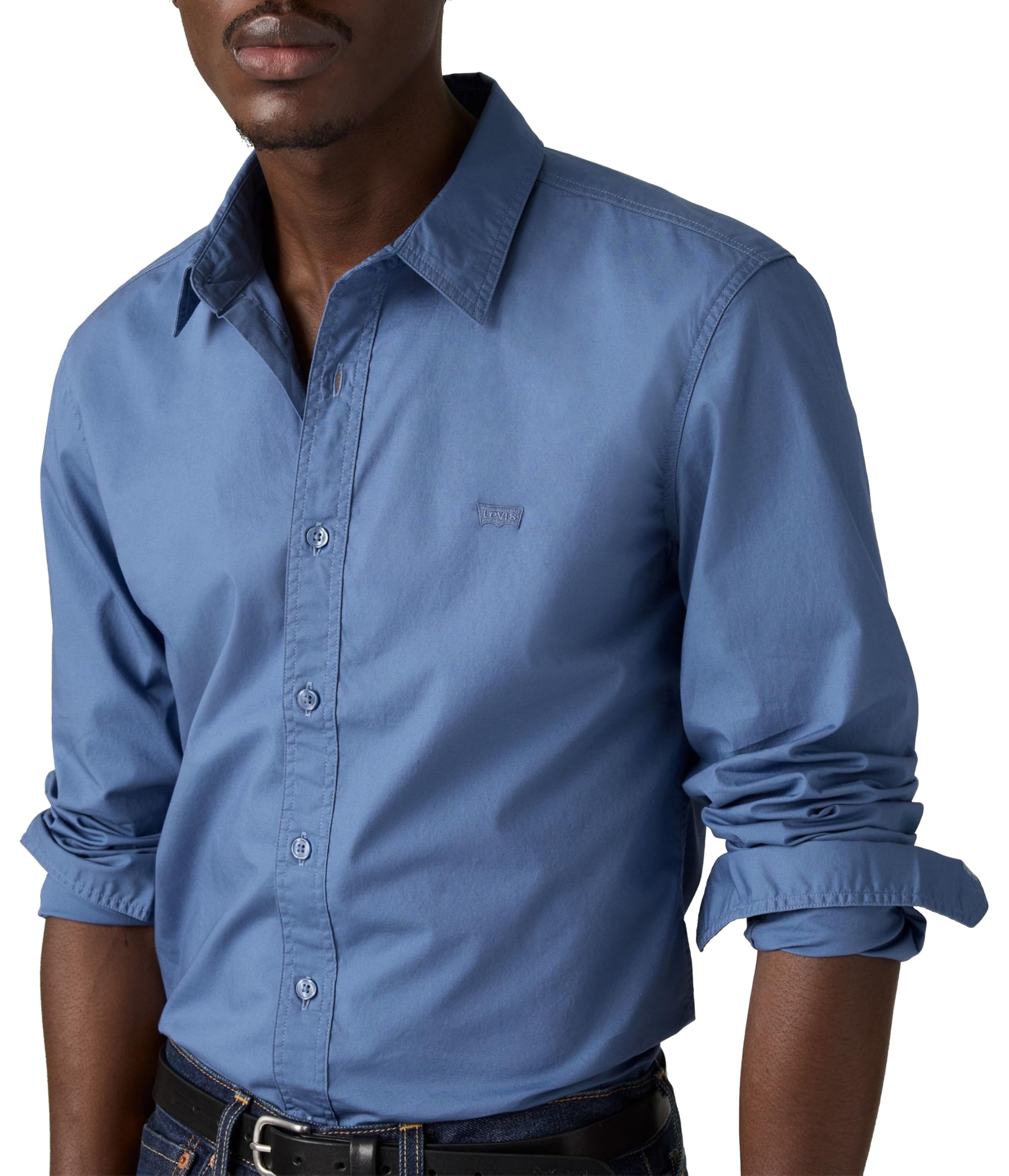 Ls Battery Hm Shirt Slim Sunset Blue STR, Sunset Blue, XL