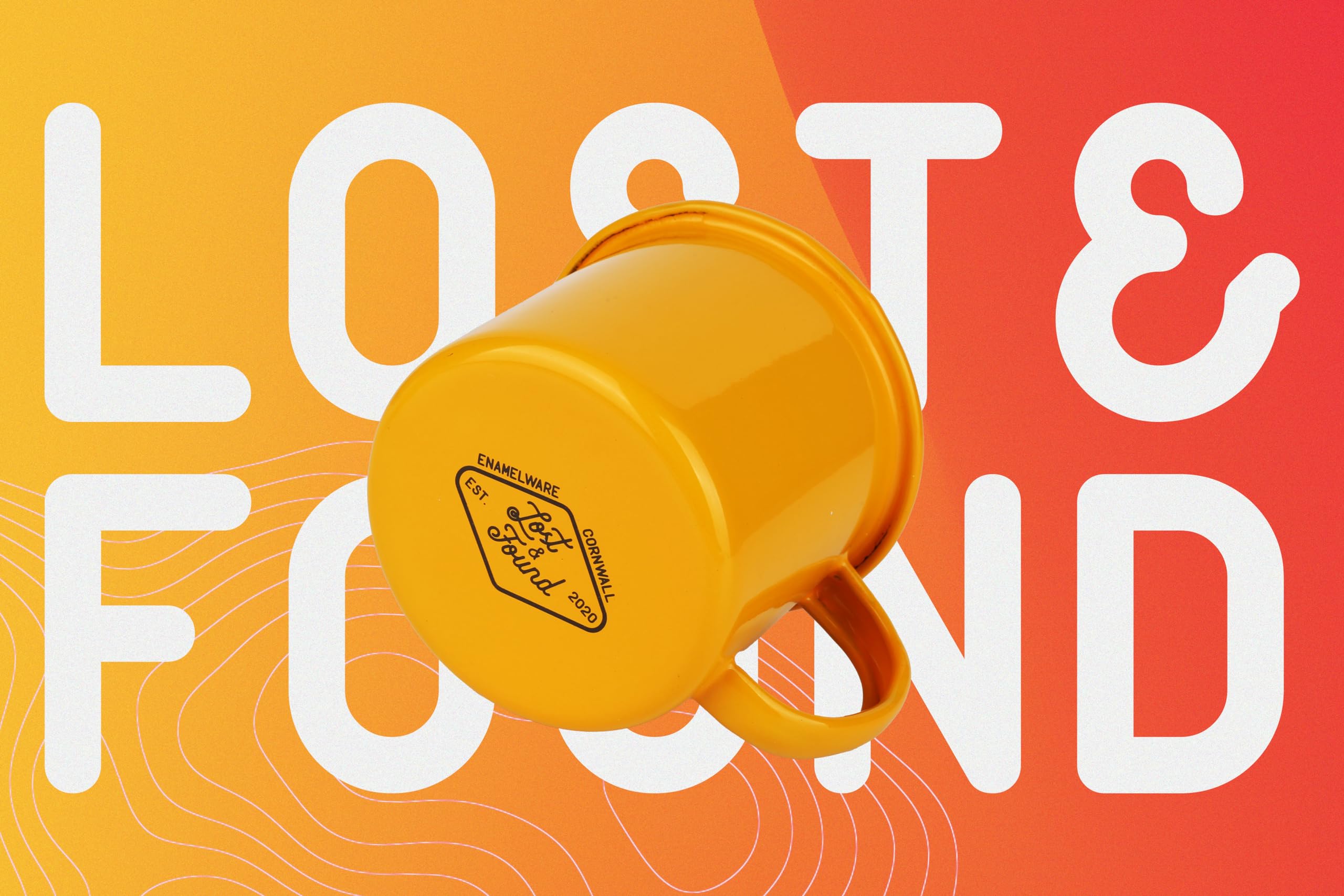 Lost & Found 6 Piece Premium Enamel Set for Two, Campfire Yellow, 6 Pieces - Image 3