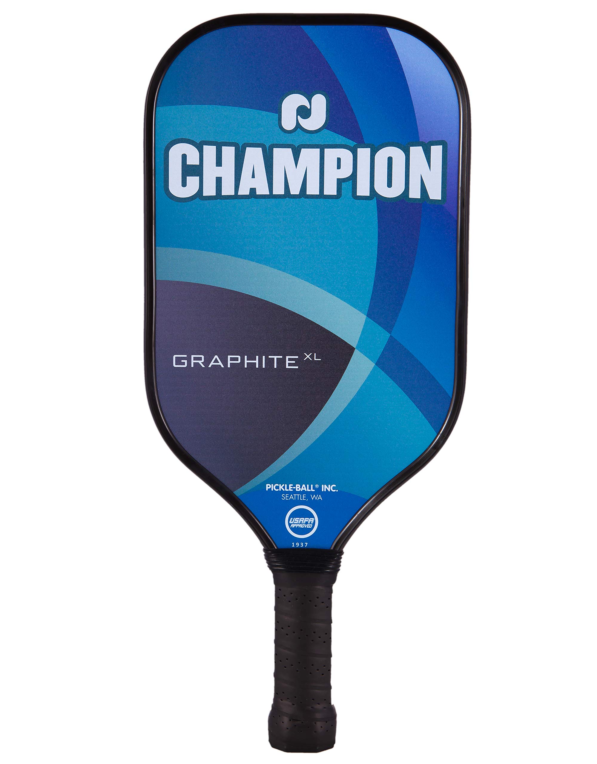 Pickleball, Inc. Champion Graphite Pickleball Paddles | X, XL, Elite Shapes | Strong & Powerful Polymer Honeycomb Core - Durable Textured Graphite Surface for Control