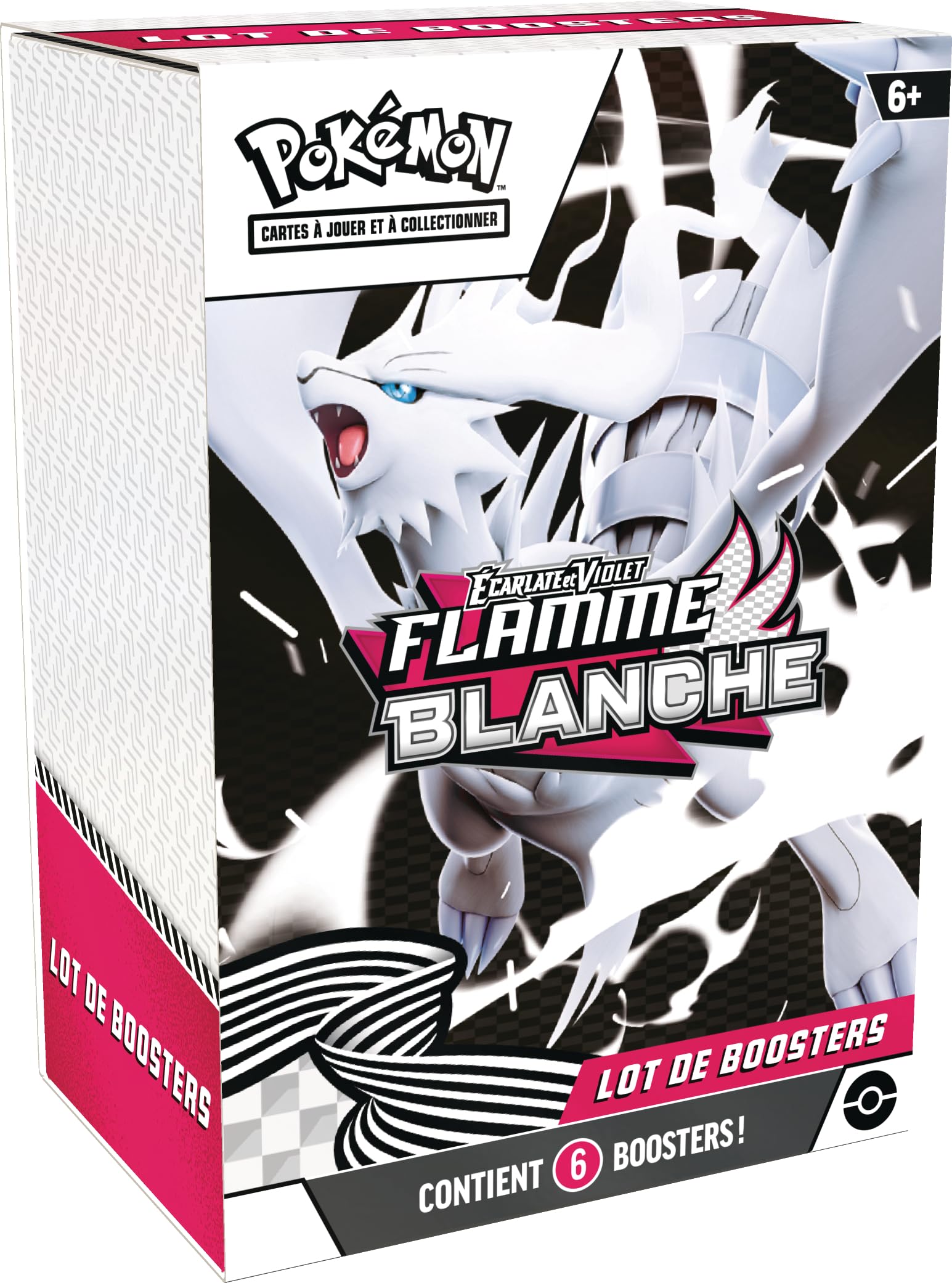 Pokémon : Lot de boosters Écarlate et Violet – Flamme Blanche (6 boosters) du JCC Pokémon