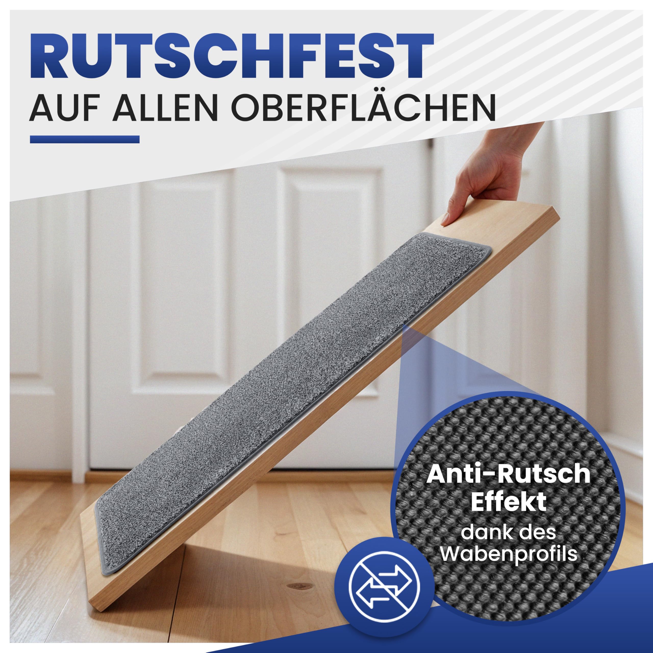 Mibao SoftStep Luxus Schmutzfangmatte 60x90 cm – Waschmaschinenfeste Fußmatte für Innen, rutschfest & Saugstark – Geeignet für Haustür und Flur – Grau