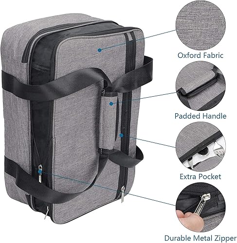 Miniatura 4 de QEES Cazuela portadora aislada, contenedor de alimentos portátil, impermeable, gris