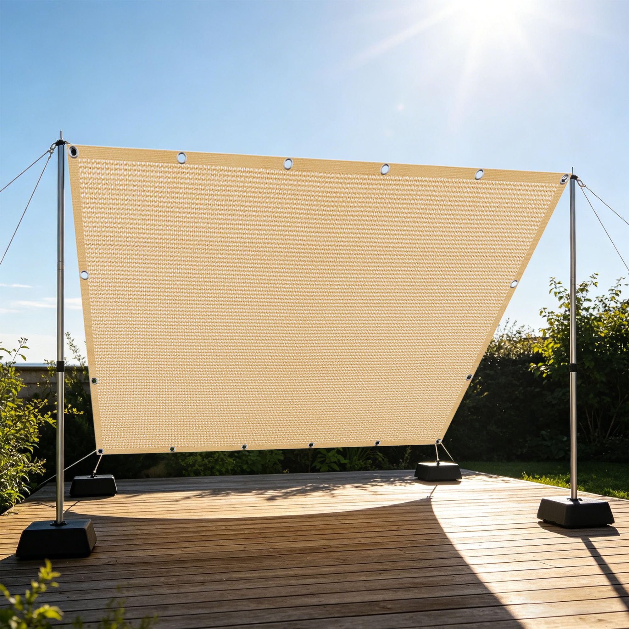 Filet d'ombrage rectangulaire pour camping et grand balcon 4.5x9m