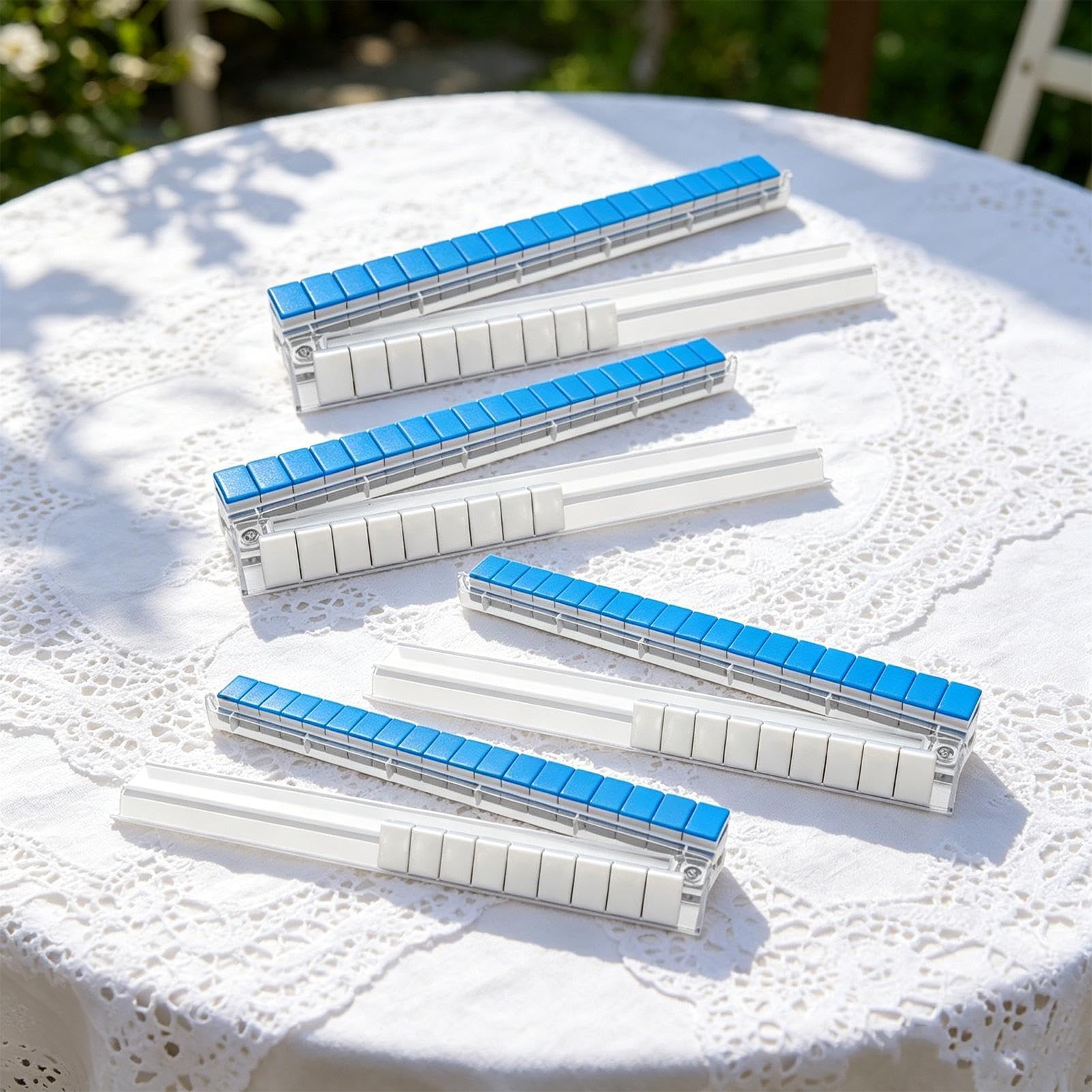 Rastrelliere Mahjong 4 Pezzi di Supporto Trasparente per da Tavolo con