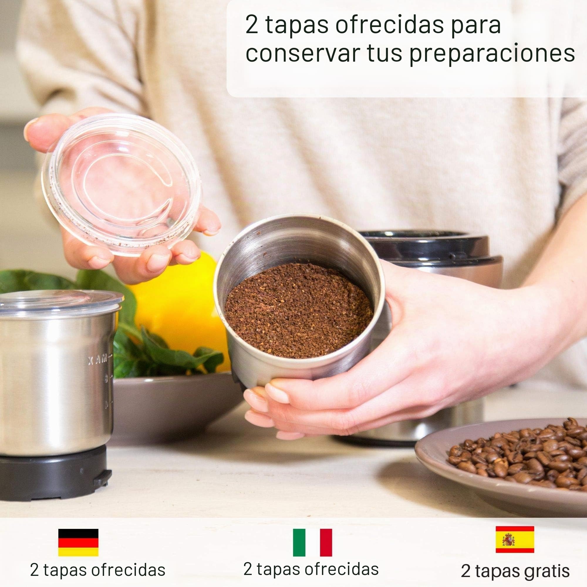 molinillos de cafe electricos VeoHome molinillo especias semillas lino