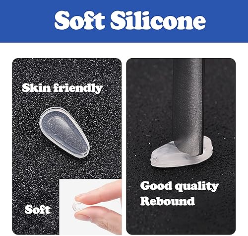 Miniatura 4 de Omnful Almohadillas para la nariz para gafas, 0.138 pulgadas de grosor, adhesivas, antideslizantes, con bolsa de aire, para lentes, lentes de sol,