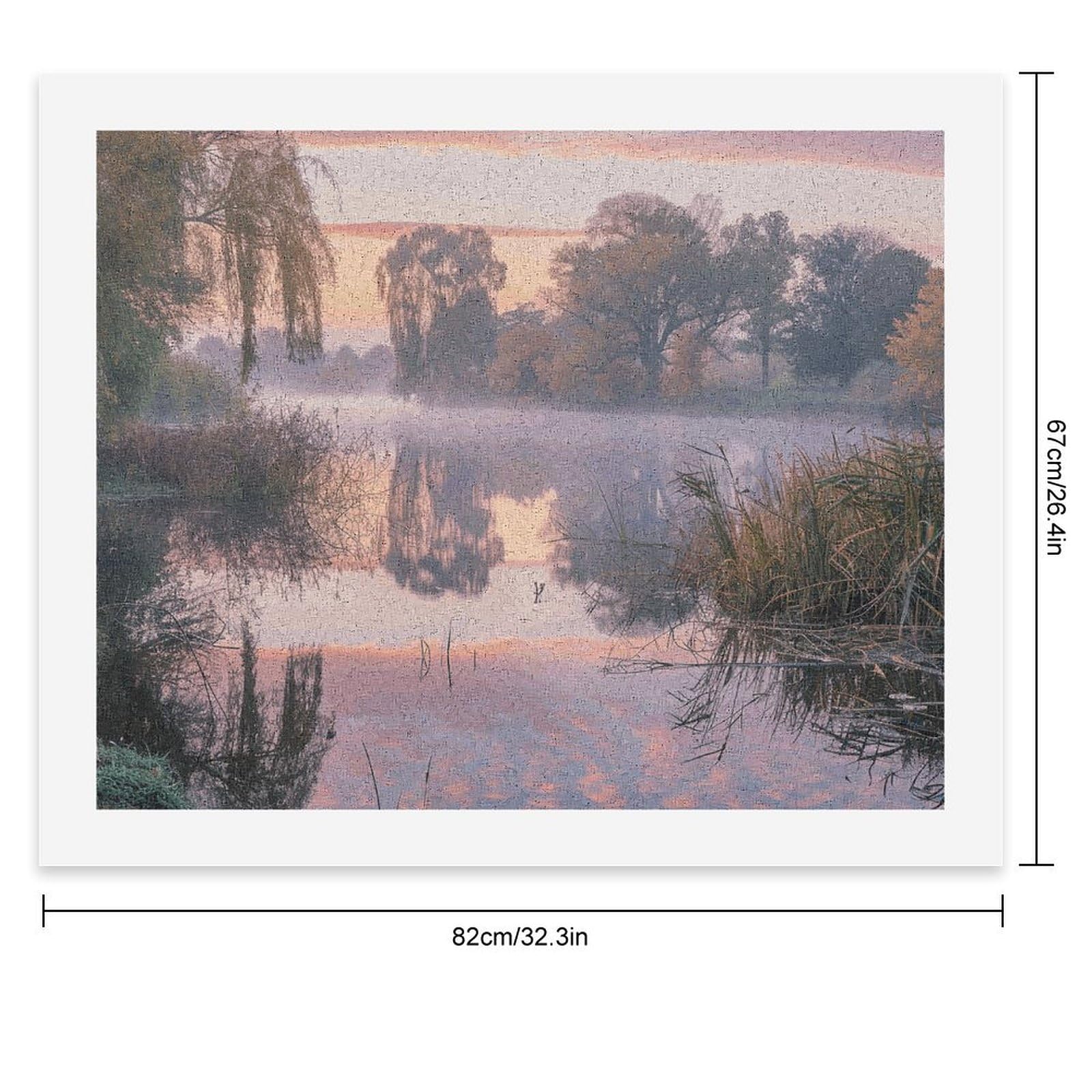 RTBKLYQ Kit per dipingere con i numeri, per adulti principianti sul lago calmo fai da te digitale pittura a olio tela per kit di pittura regalo decorazione domestica
