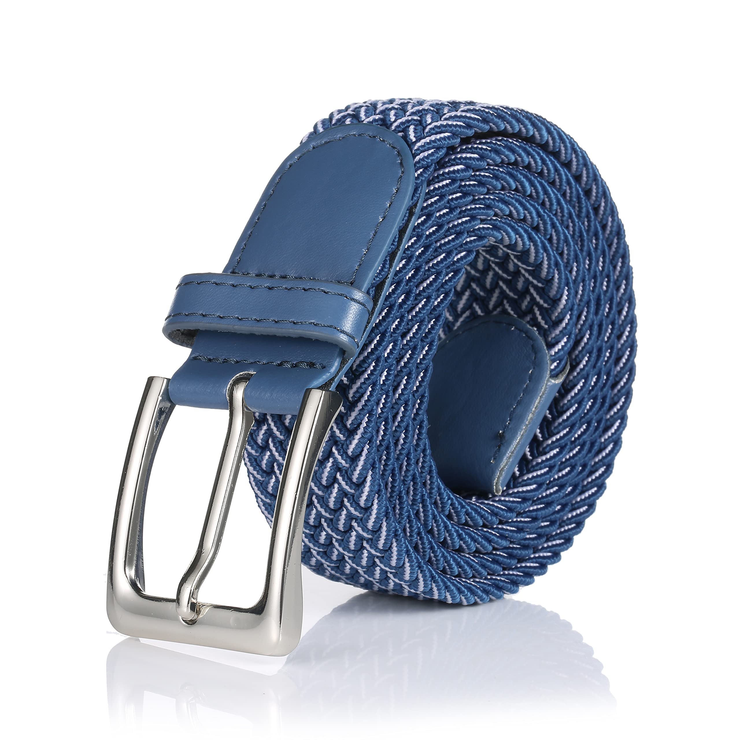 Elastic Braided Belt 1 3 8 Woven Stretch Belt for Golf Casual Jeans Shorts Pants