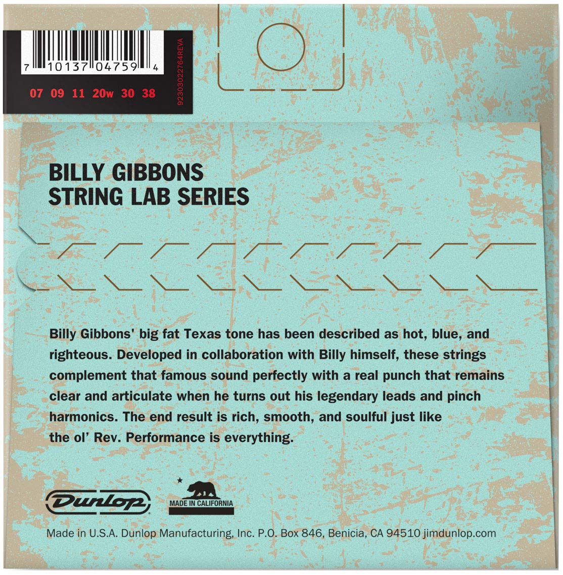 musicon Gawin サイン Amazon.com: Dunlop RWN0738 Billy Gibbons Rev. Willy's Lab