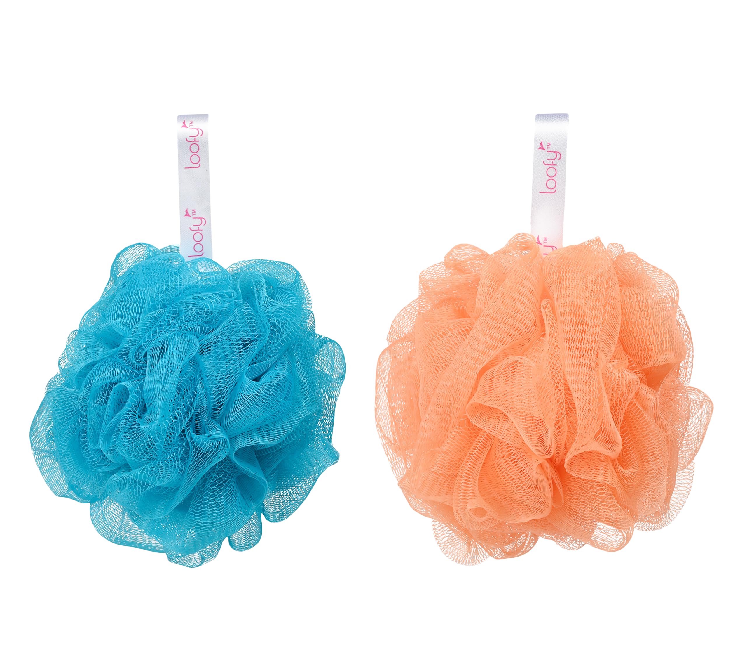Loofy Large Bath Loofah Sponge Scrubber Exfoliator for High Lather Cleansing + Free Assorted Color Loofah Worth Rs.49/- (Turquoise & Orange)-image-11