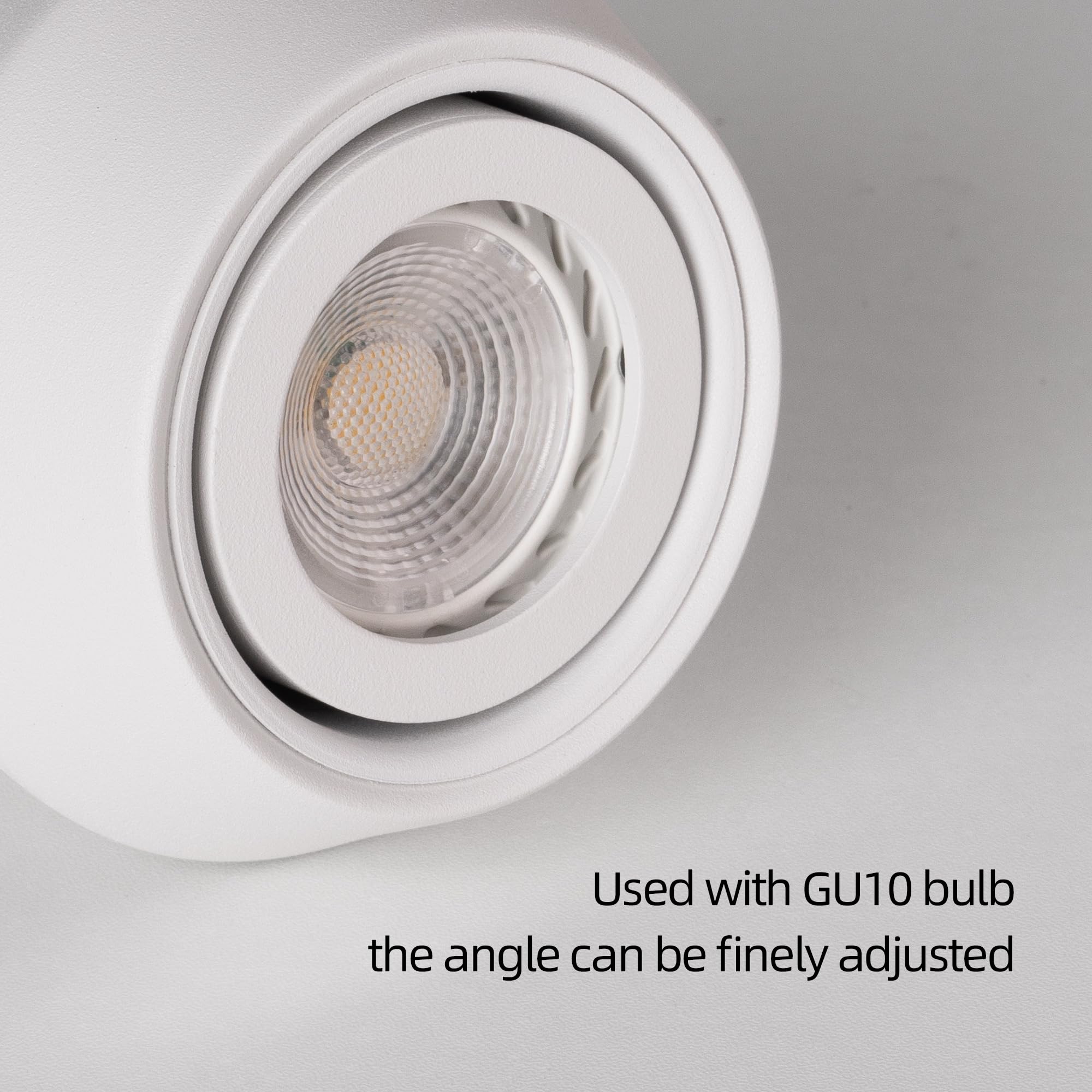 Aisilan Modern White Pendant Light Ceiling Pendant Lights with 5W GU10 Bulb Adjustable Height LED Hanging Lighting for Bedside Bedroom Kitchen Bar - Image 4