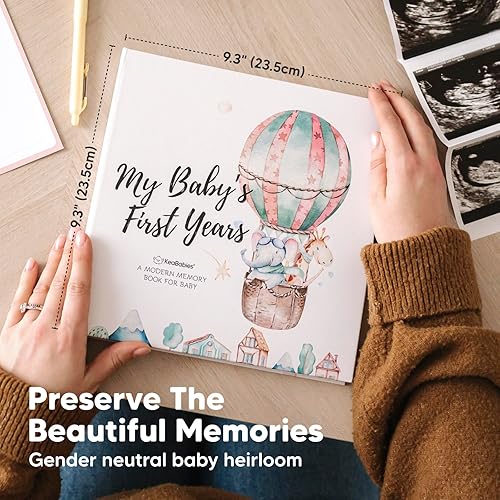 Miniatura 4 de Baby First 5 Years Memory Book Journal  90 páginas de tapa dura para primer año de recuerdo de hito recién nacido diario para niños, niñas  toda la