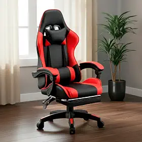 Cadeira Escritório Gamer Reclinável Ergonômica Profissional (Vermelho)