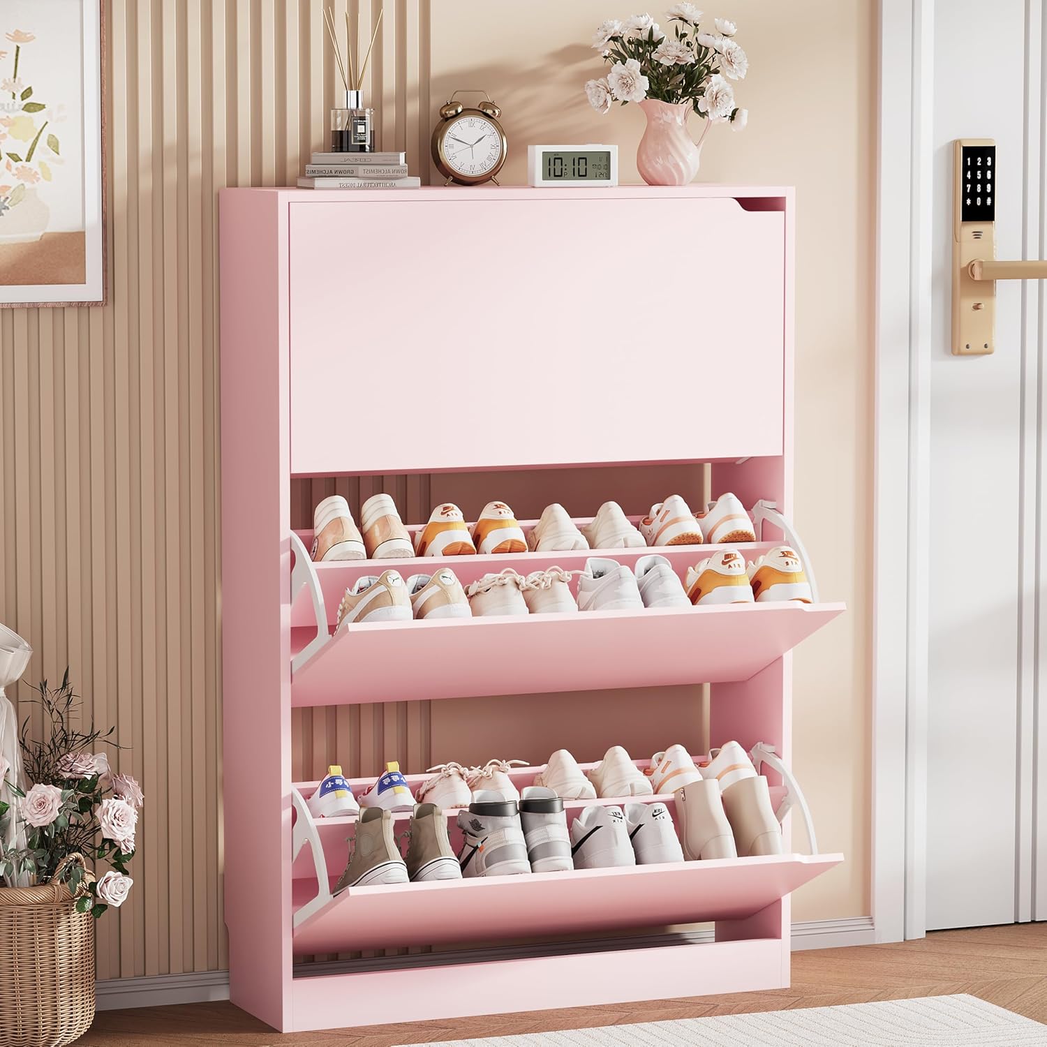 Shoe Storage Cabinet, Wood Shoe Organizer for Bhutan Ubuy