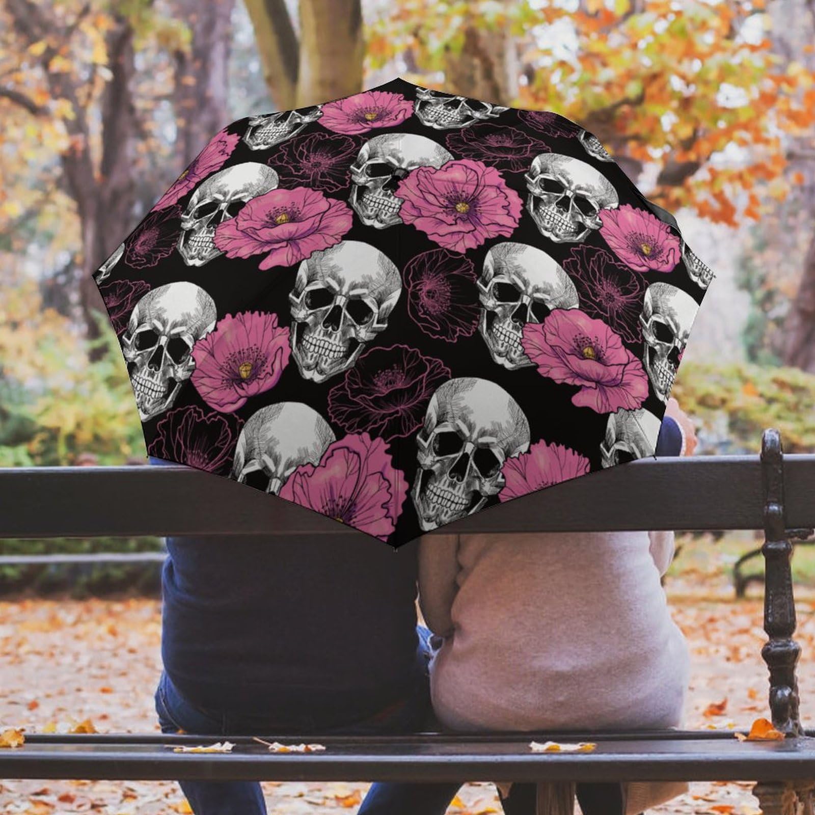 【akaaokiiro】ヒステリックグラマー　スカル刺繍柄　日傘　ゴスロリ akaaokiiro】ヒステリックグラマー スカル刺繍柄 日傘 ゴスロリ