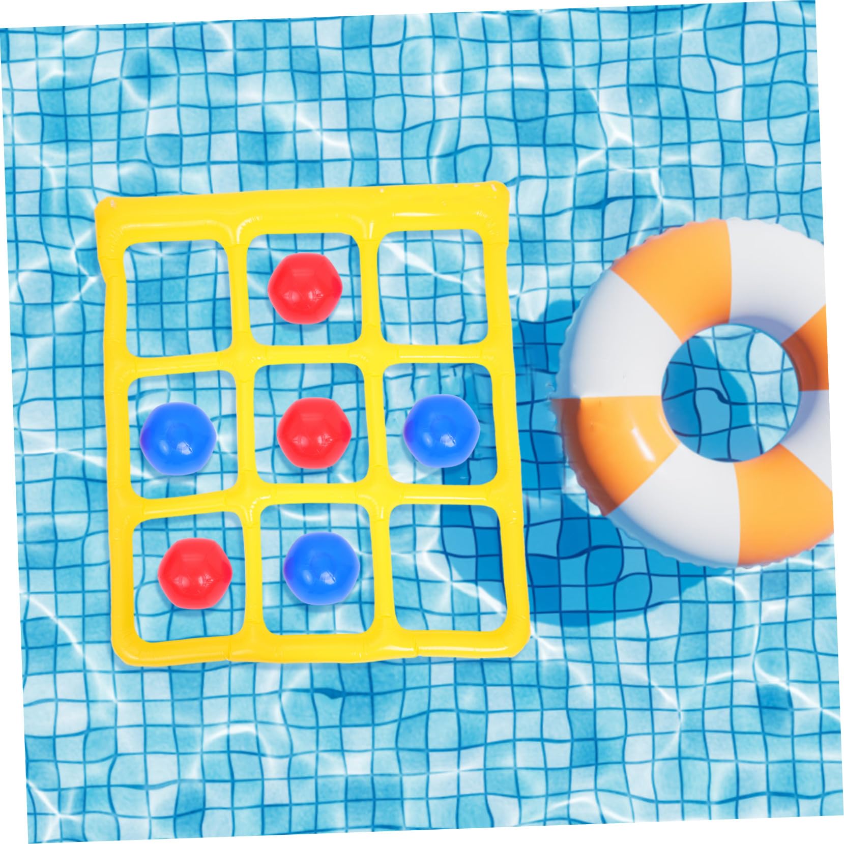 Juguetes Acuáticos Inflables para Piscina, Juego 1 Set PVC | 9 Cuadrículas, Fácil de Inflar y Desinflar, Decoracion Verano, para Niños y Adultos