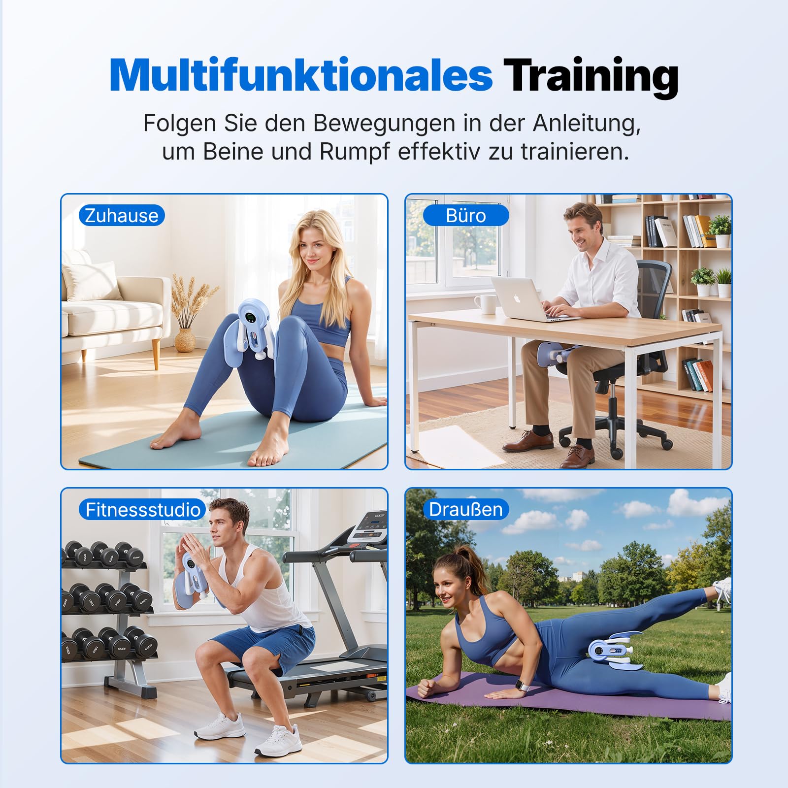 MERACH Thigh Master Oberschenkeltrainer – Beintrainer mit Zähler 400 N 600 N Widerstand 360° Verstellbar, Beckenbodentrainer für Männer und Frau Beckenbodentrainer Fitnessgeräte für Zuhause