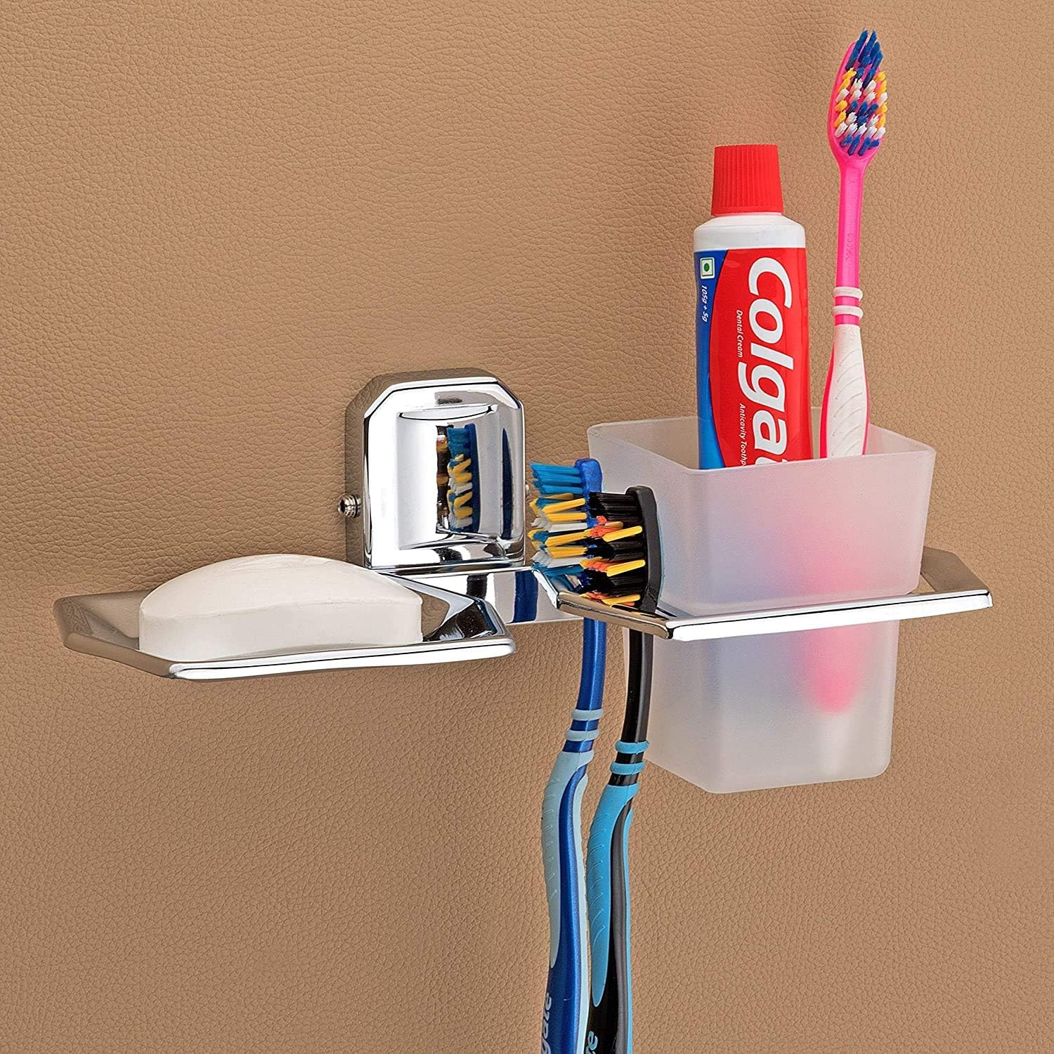 iSTAR Stainless Steel 304 Grade 3 in 1 Soap Dish with Tumbler Holder/Soap Stand/Tooth Brush ...