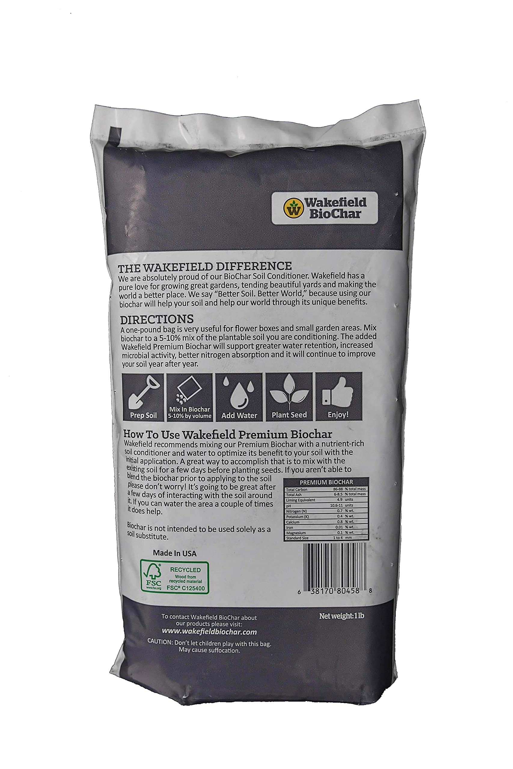 Buy Wakefield BioChar Premium Garden Soil Conditioner (Activated