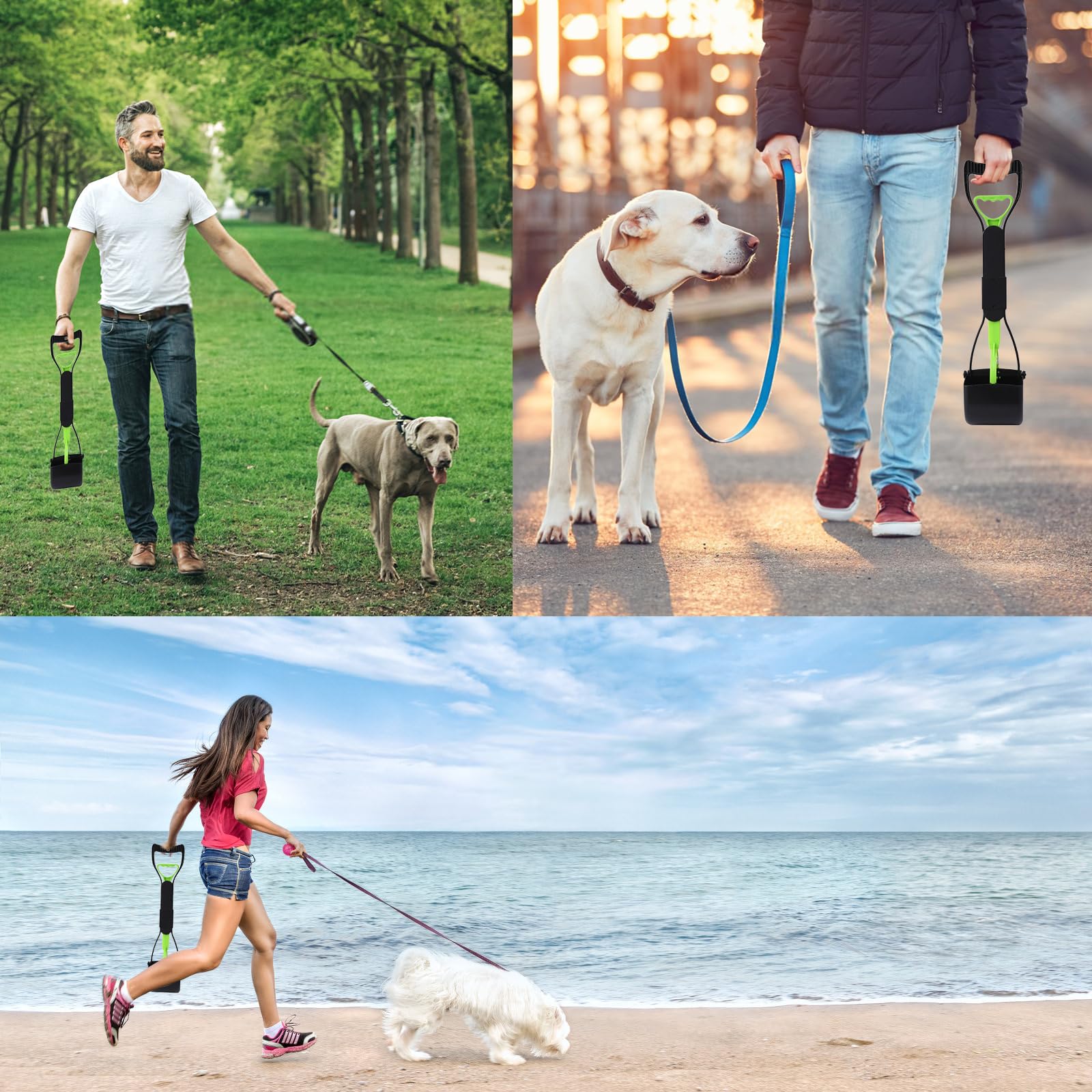 Paletta per Cacca Cani, 45cm Animale Domestico Pooper Scooper, Palette per Escrementi Cani, Pieghevole, Molla ad Alta Elasticità, Raccogli Cacca Cane, Scoop di Poop Dog per Cani e Gatti