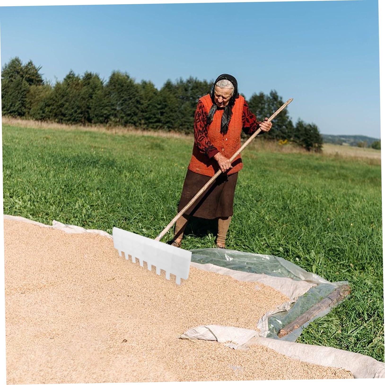 TOYANDONA Rastrillo De Jardín De Dientes De Plástico Resistente para Limpieza Césped Herramienta Agrícola para Jardinería y Mantenimiento De Espacios Exteriores